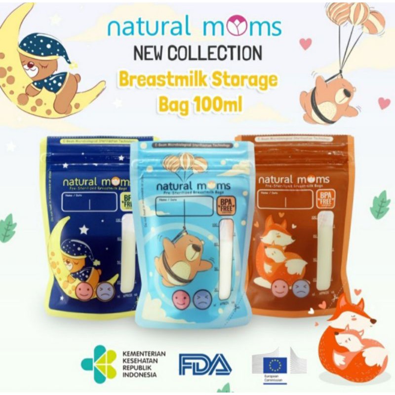 Natural Moms Kantong Asi 100ml NEW