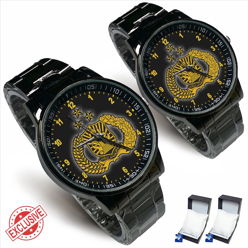 Jam Tangan Rantai Couple POLRI - 01 (Keren)