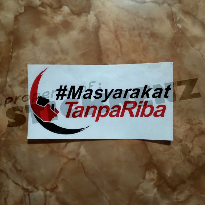 Cutting Sticker Islami, Stiker Masyarakat Tanpa Riba 02