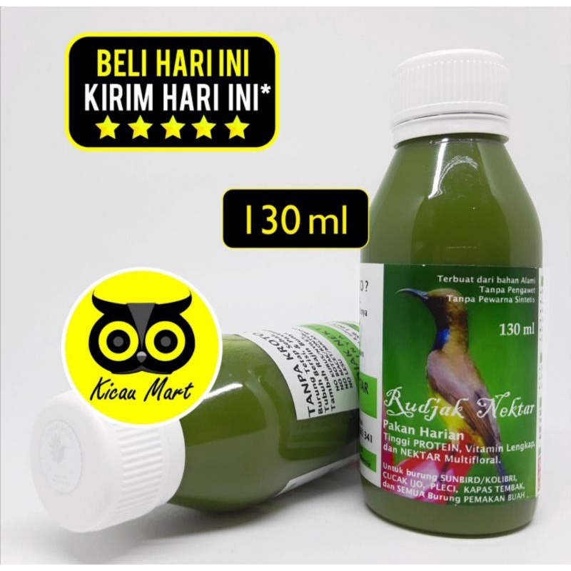 RUDJAK NEKTAR 130 Ml RUJAK NEKTAR PAKAN BURUNG KOLIBRI PLECI HIJAU ALAMI rujak