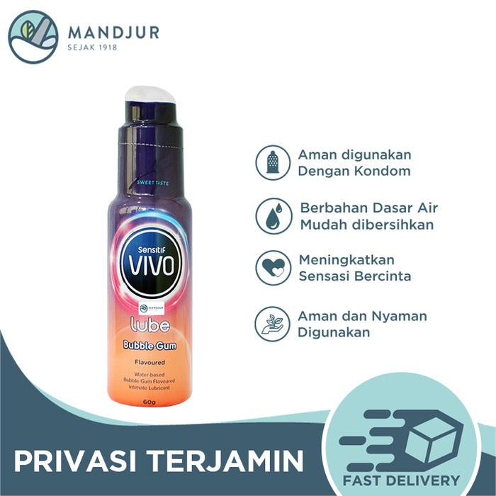 Paling Mahal Vivo Bubble Gum Lube 60 Gr - Pelumas Lubrikan Vivo