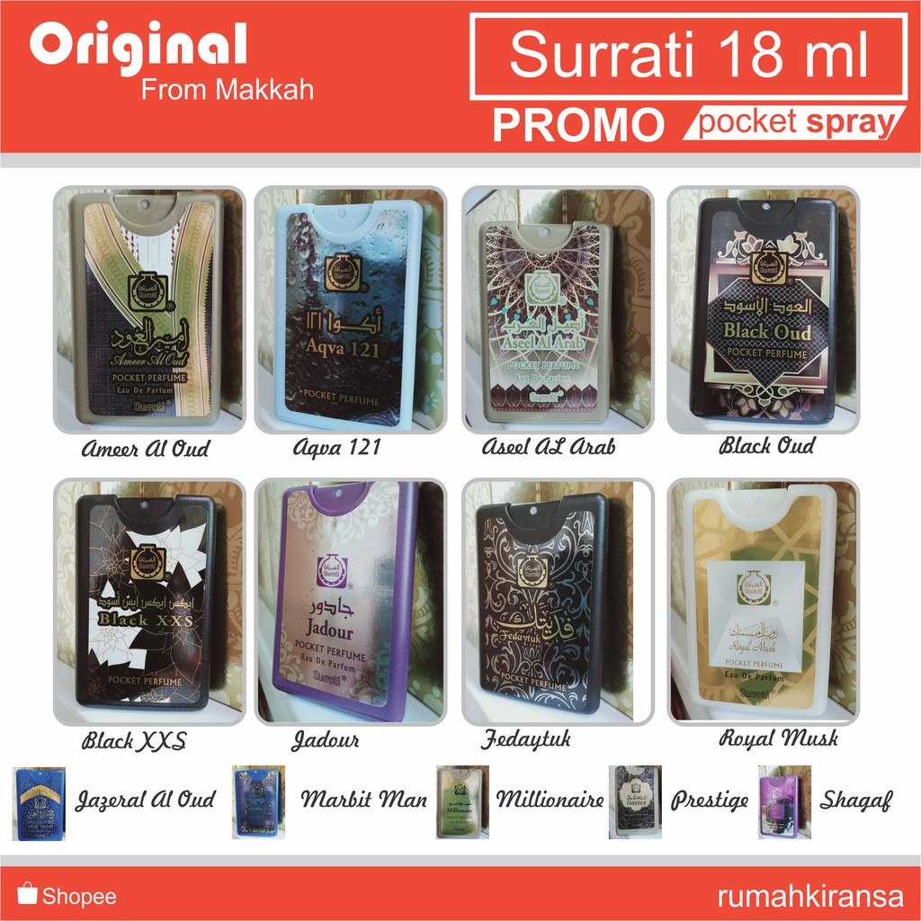 Parfum Pocket spray Surrati