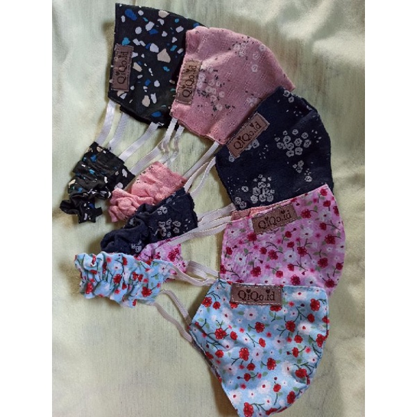 Masker Hijab Bunga ori by qiqo.id