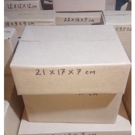 

Kardus Packing 21x17x7 Baru tebal polos luar dalam