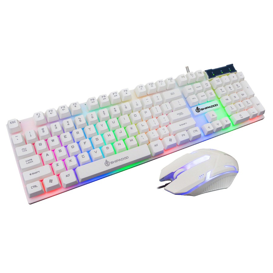 Keyboard + Mouse Gaming Set Shipadoo D280 Manipulator Luminous Rainbow