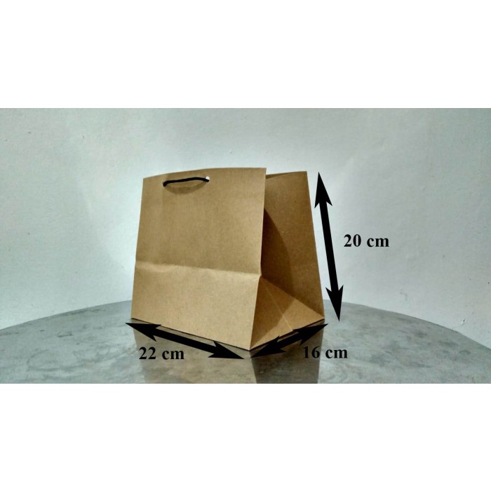 

PaperBag Craft Talikur / Shopping Bag / Tas Kertas Polos- 22 x 16 x 20