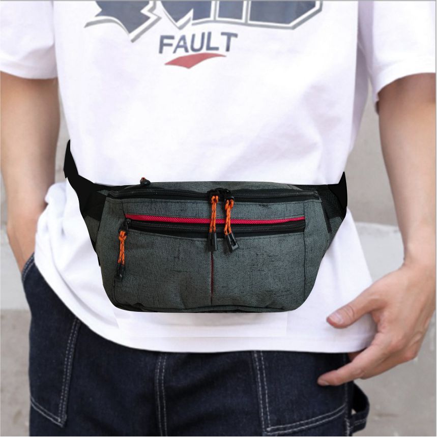 Tas Pinggang Waistbag Denim Pria Wanita Slempang Bahu PEGE Original - PG 8832