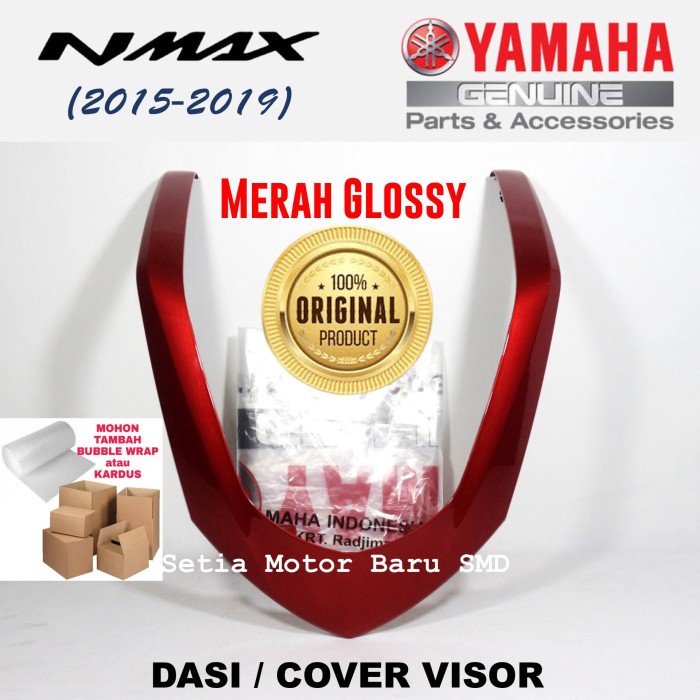 Dasi Alis Cover Front Visor Motor Yamaha Nmax Old N Max Lama 2DP Vva Merah Glossy Asli Parts Origina