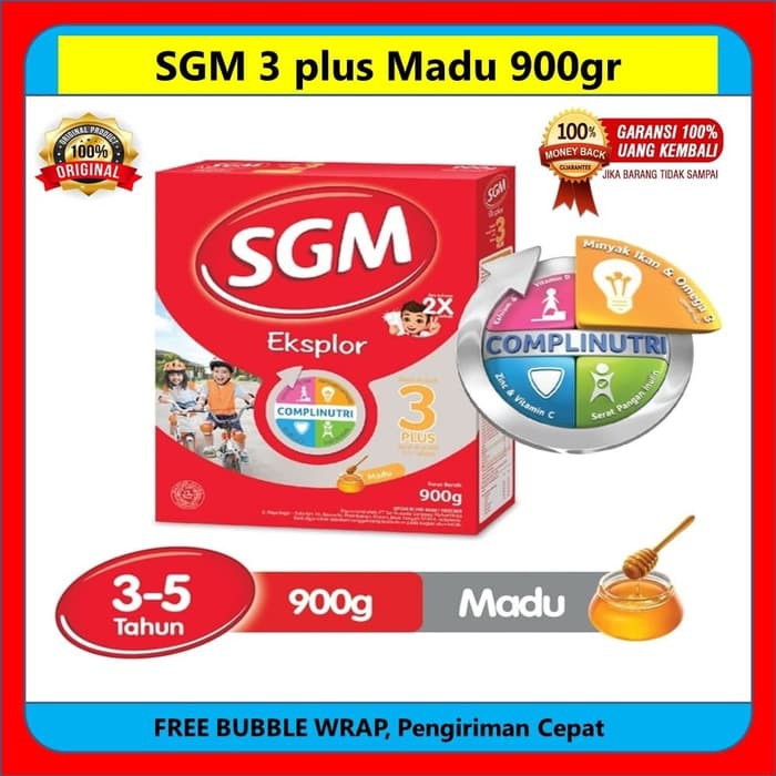 Susu formula untuk balita SGM Eksplor 3+ plus Madu 900gr