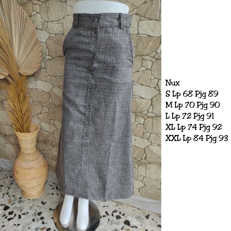 ROK PANJANG / LONG SKIRT POCKET NUX BRANDED MATAHARI MURAH RKNX007