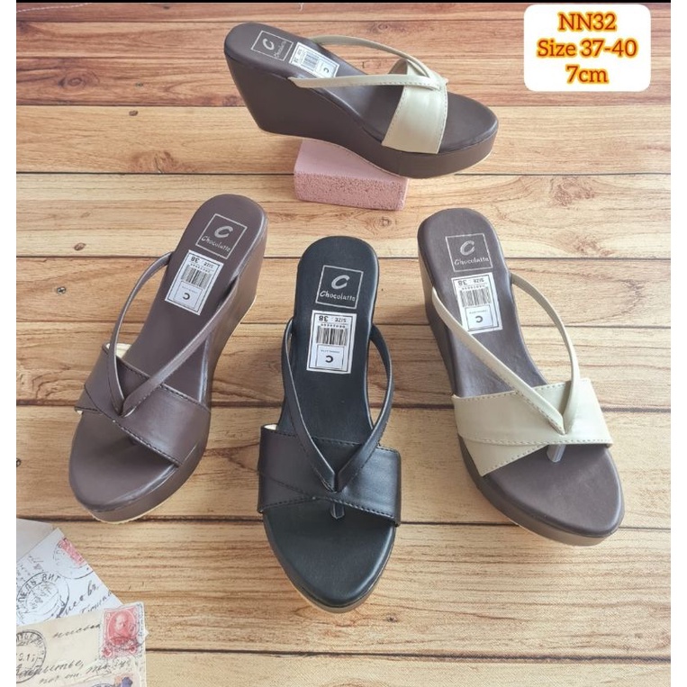 ABBUSHOES Nn 32 wedges kokop jepit inola 7cm