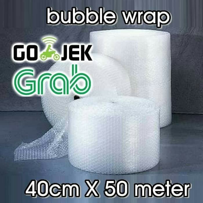 

Ginger- plastik buble wrap roll / plastik gelembung uk 40cm x 50m - Putih