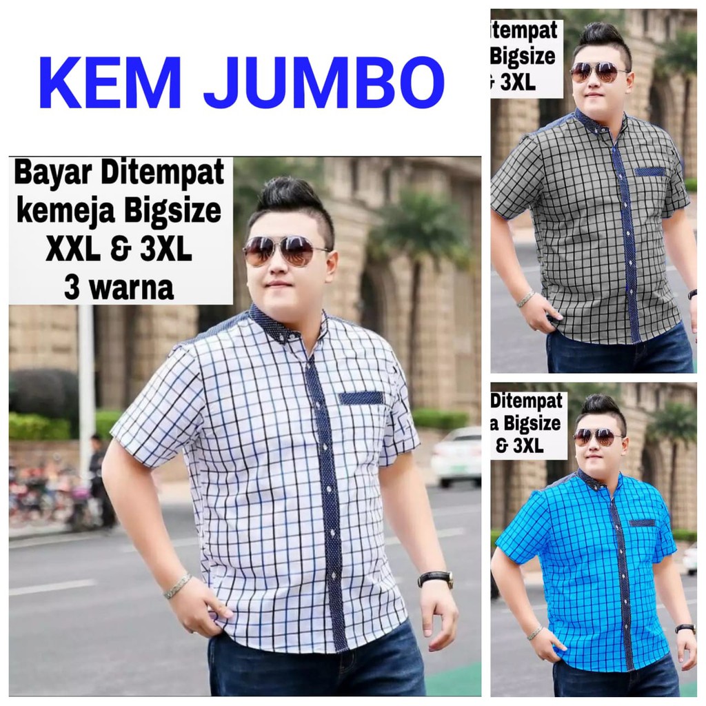 Kemeja Pria Cowok 5xl Motif Terbaru Daun Lengan Panjang X3D8 Distro Koko Hitam Putih Casual Branded 
