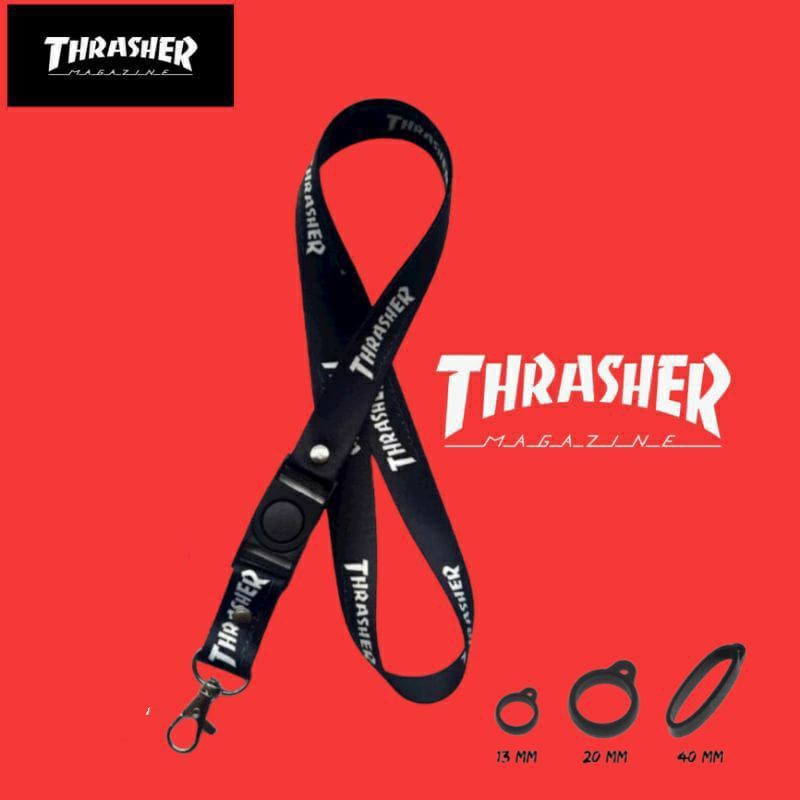 

Tali Lanyar THRASHER logo distro gantungan premium gantungan kunci/gantungan id card murah COD