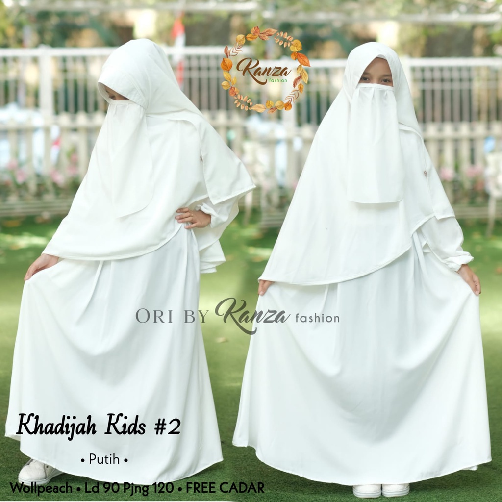 KHADIJAH KIDS gamis anak muslim fre cadar original produk by kanza fashion