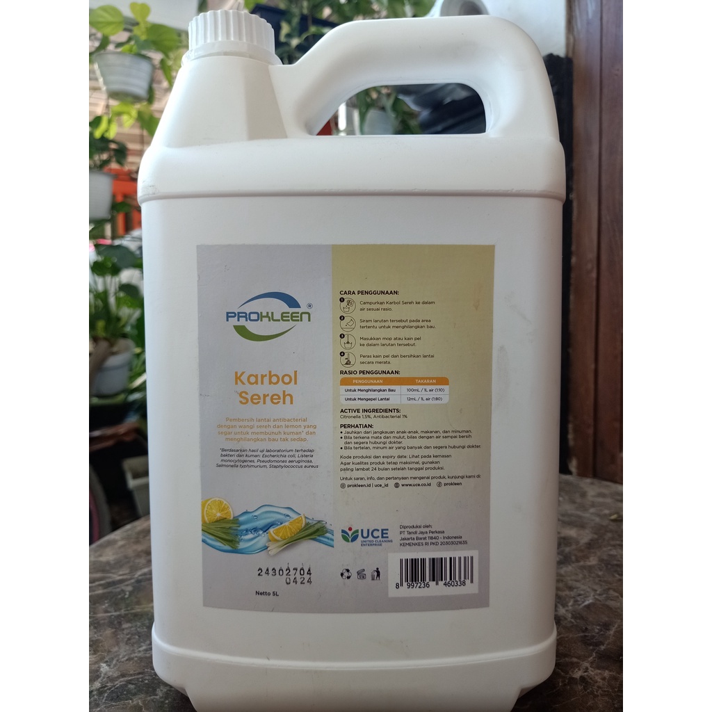 Prokleen Karbol Sereh Pembersih lantai antibacterial Sereh 5Liter