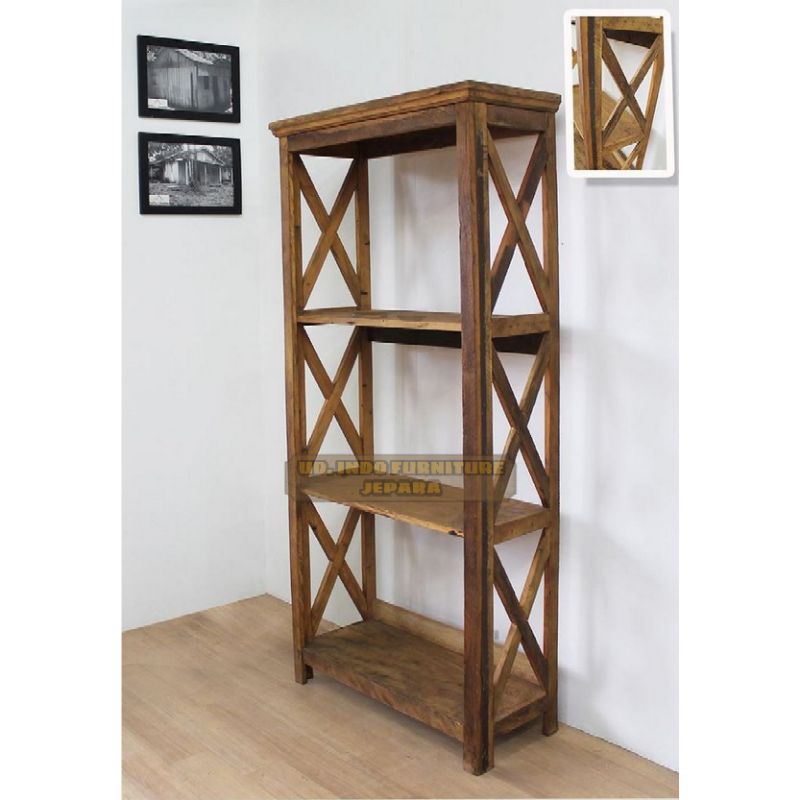 rak buku rak boneka serbaguna murah minimalis bahan kayu jati jepara