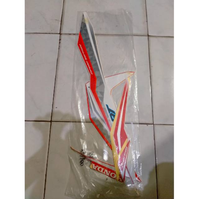 Striping sticker lis standar ori new beat esp ISS 2017 merah putih