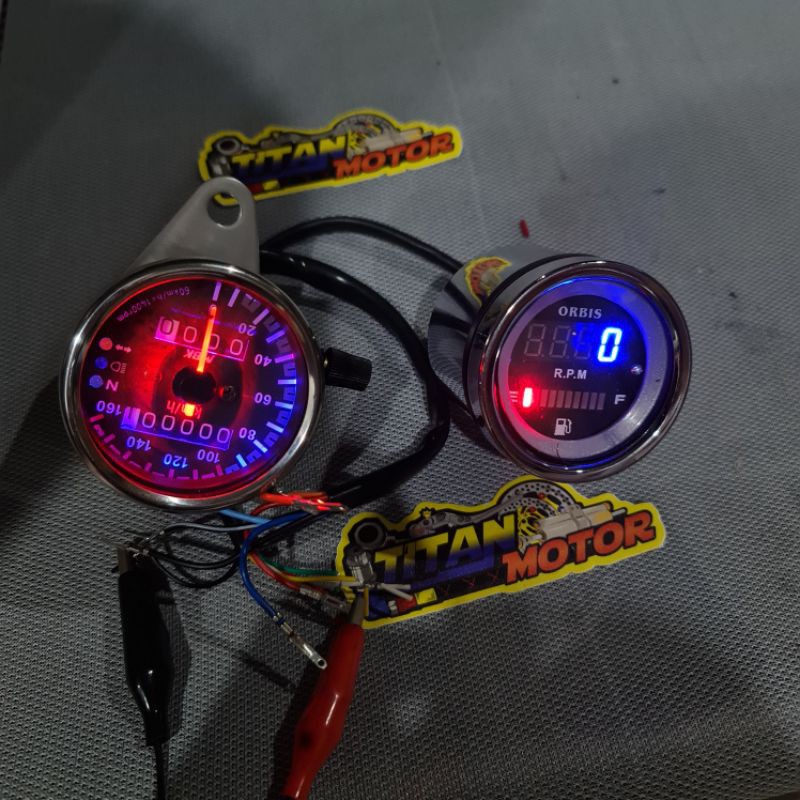 spido meter amper bensin rpm kilometer indikator bulat untuk rx king vixion gl pro mio fino fi vario