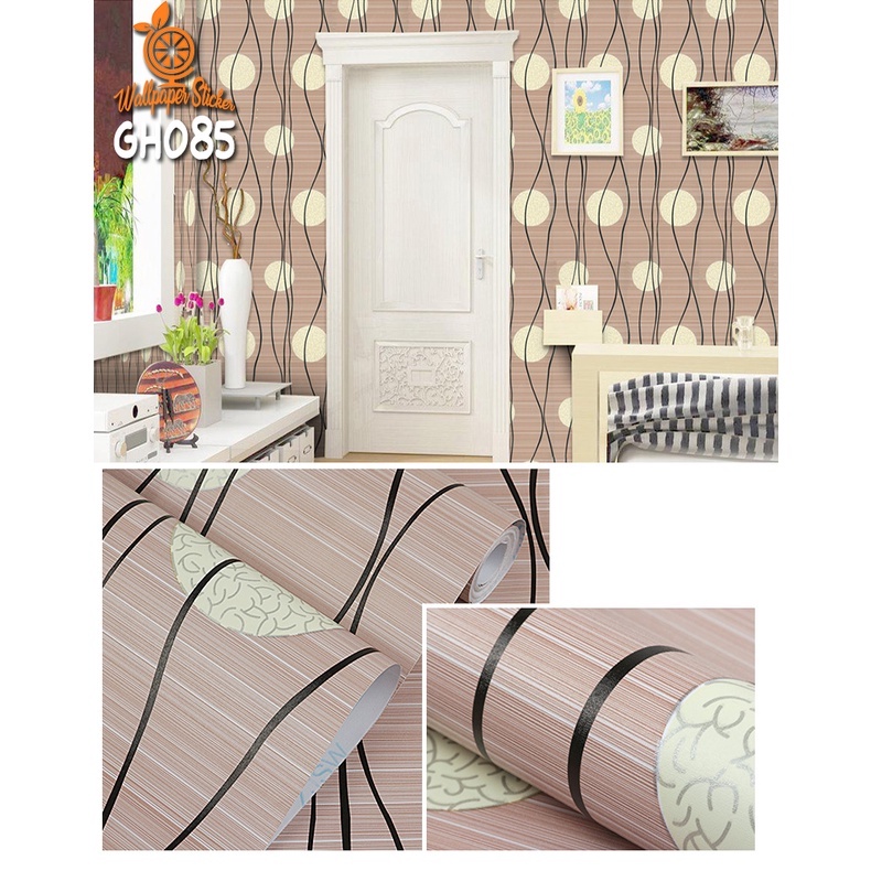 [BAYAR DITEMPAT] PROMO TERMURAH wallpaper dinding motif dan karakter Size 45cm X 1M / Wallsticker Premium Quality motif ELEGANT