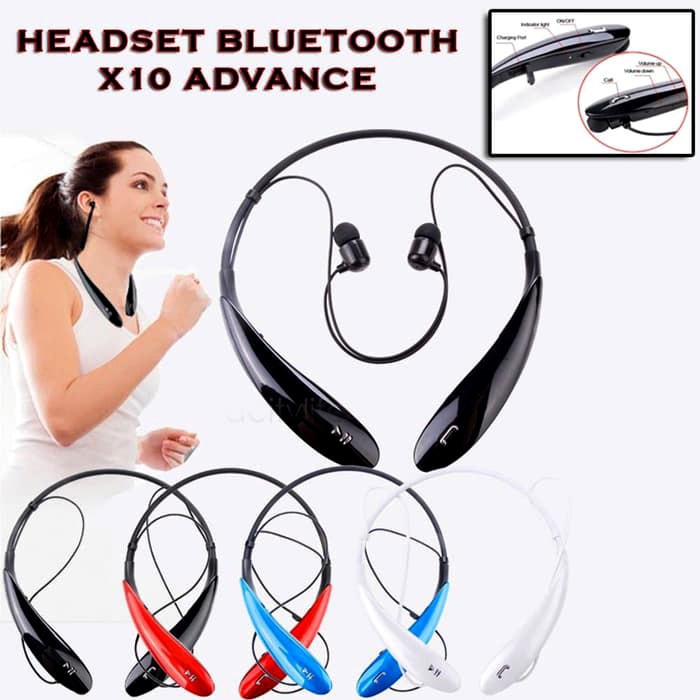 Headset Bluetooth Advance X10 / Earphone Handsfree Headphone X-10
