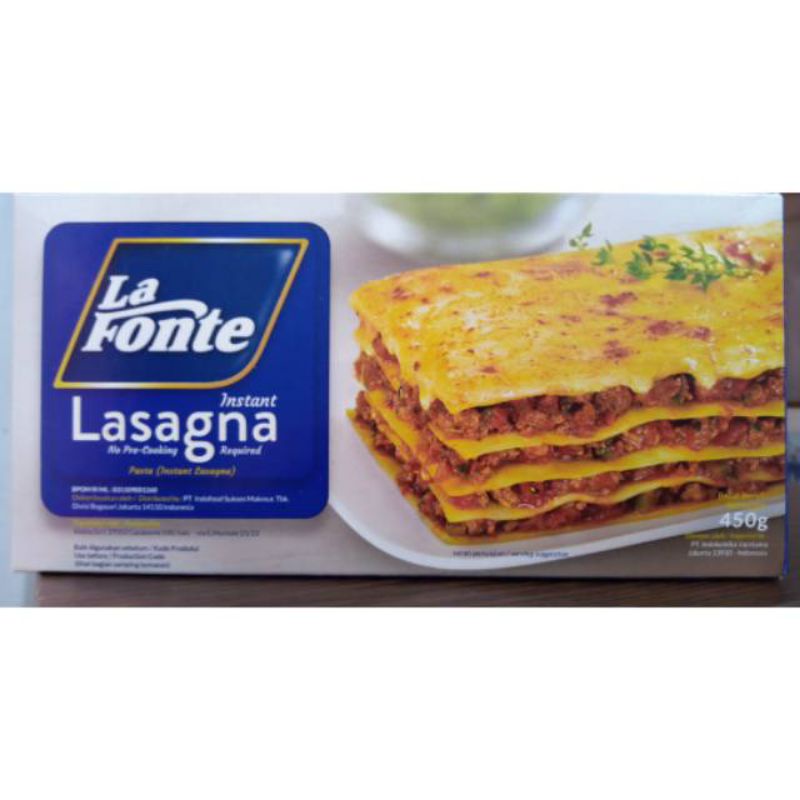 

LA FONTE LASAGNA INSTANT 450GR - LAFONTE LASAGNA