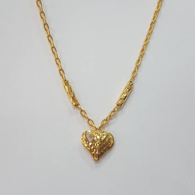Kalung anak & dewasa emas asli kadar 700 model fancy mainan love