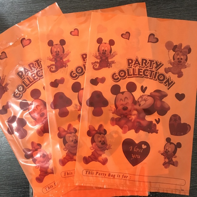 

Goodybag Plastik Jinjing Gambar Mckey Mouse (Uk. Sedang) Isi 20 pc