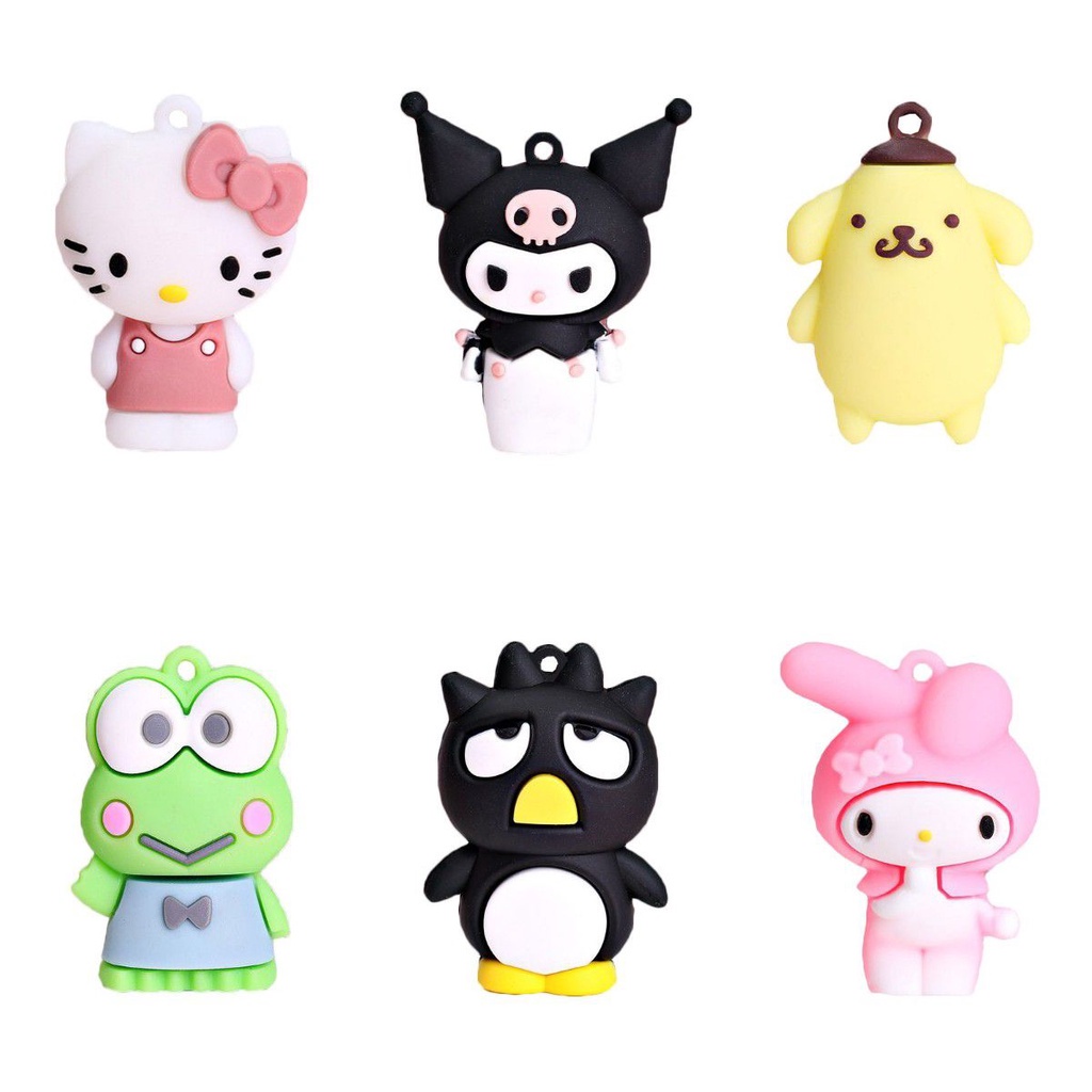 Melody Kuromi Keychain Pendant Cartoon Doll Ornaments Epoxy Pudding Dog Frog Melody Cute Toy Gift