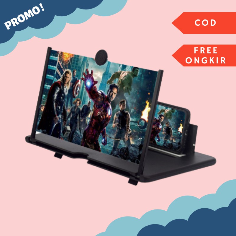 KACA PEMBESAR LAYAR HP 3D F1 SMARTPHONE 3D HD 12 INCH PEMBESAR LAYAR HP 3D PORTABLE AKSESORIS HP