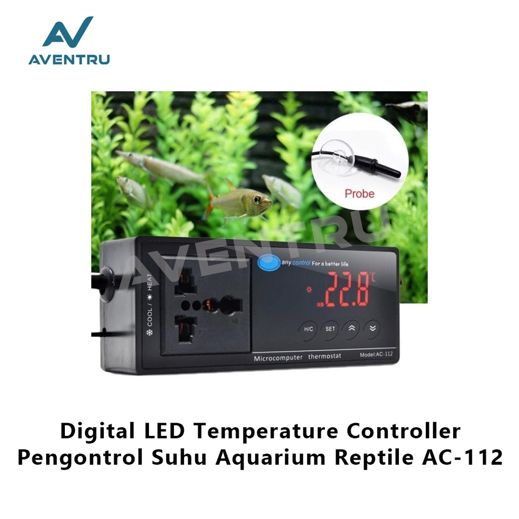 Thermostat Digital Pengontrol Suhu Temperature Controller Aquarium