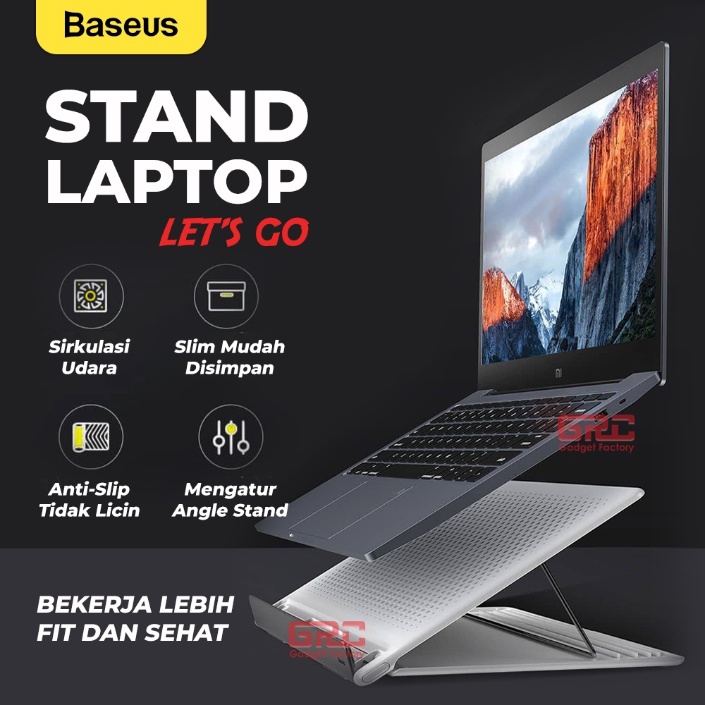 Dudukan Laptop Stand Baseus Mesh Portable Stand Holder Meja Laptop