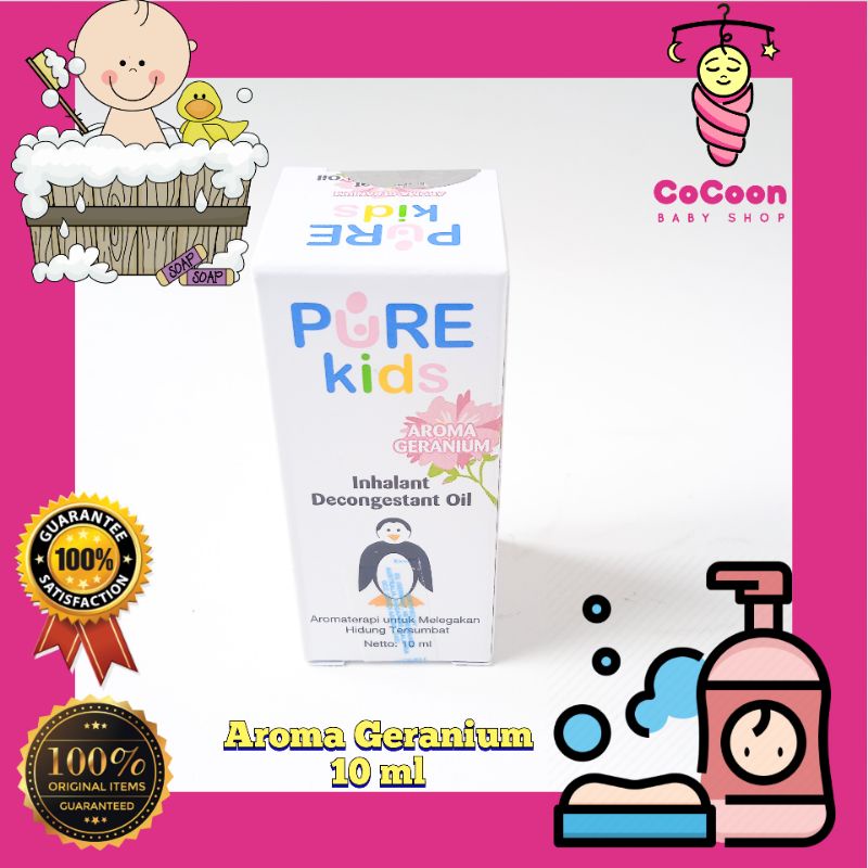 Aroma Oil Hirup Flu Anak Pure Kids Purekids Inhalant Oil Geranium