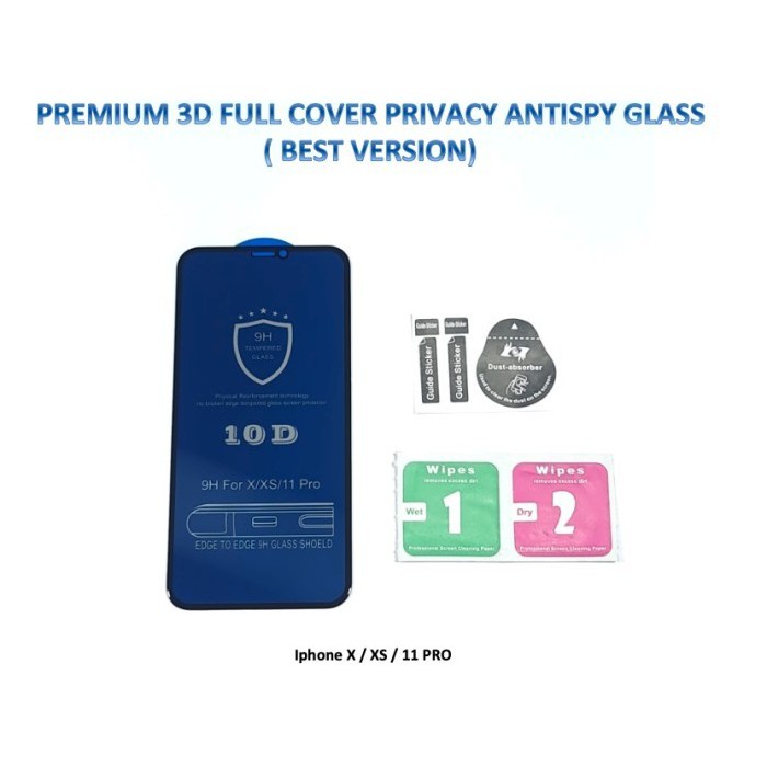 Iphone 6 6 PLUS  / 7 / 8  PLUS / SE 2020 / XR / X / XS MAX / 11 11 PRO MAX  3D FULL Privacy Antispy Temperd Glass