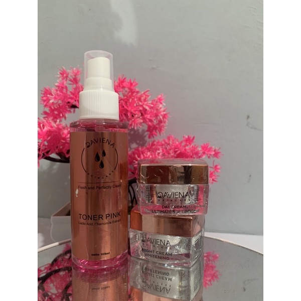 (PUSAT JAWA) Daviena Skincare | GLOWING SERIES |PEMUTIH WAJAH BPOM|DAVINA SKINCARE-PAHE DAY,NIGHT,TONER