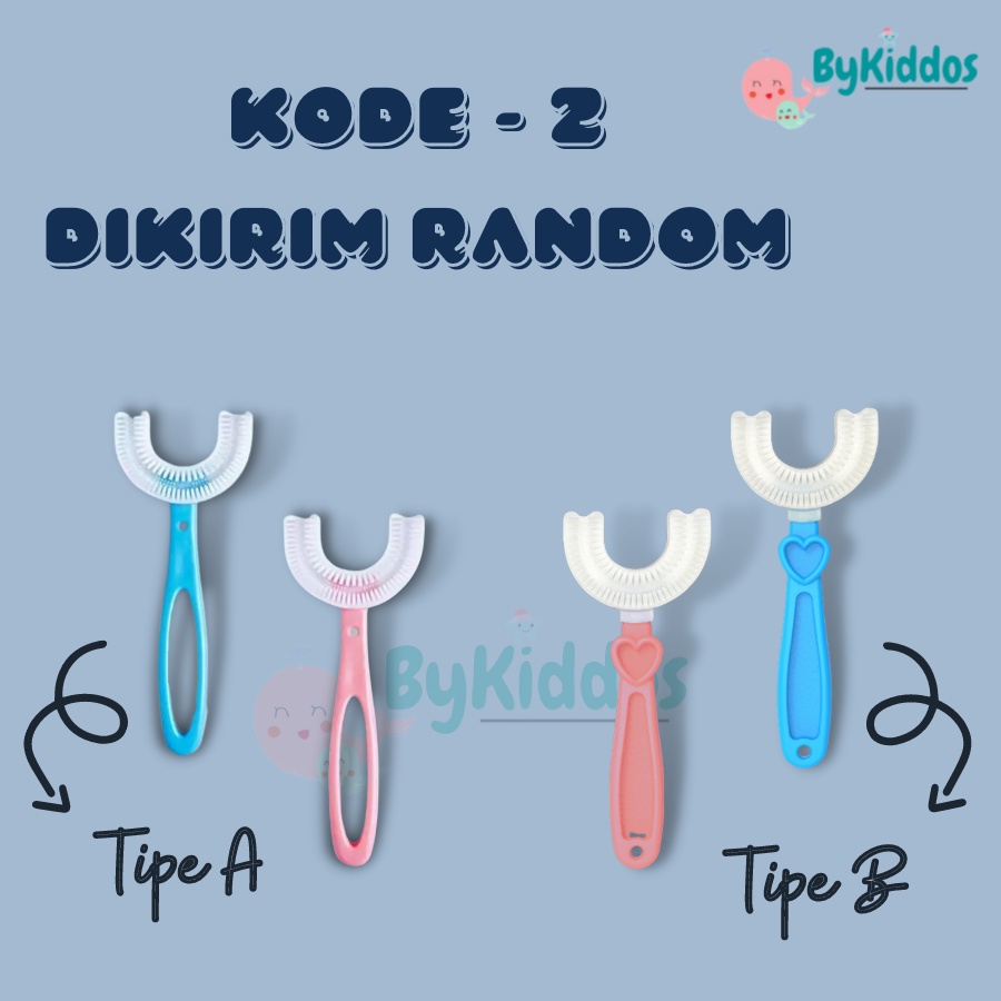 Bykiddos - Sikat Gigi Anak Bentuk U Bahan Silikon / Tooth Brush Baby Silicon type U Sikat Gigi Anak Sikat