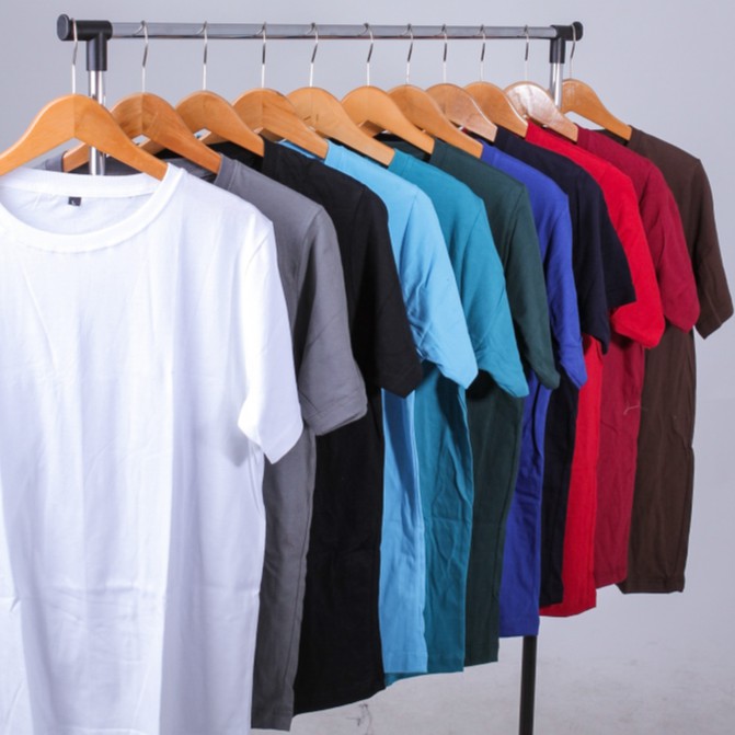 Kaos Katun 30s 24s Polos - Cotton Combed Murah Grosir