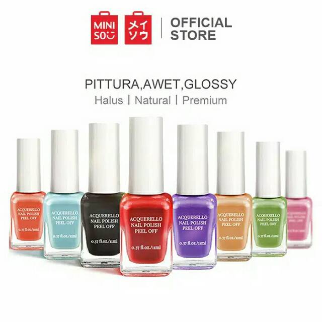 Miniso Kutek Peel Off Acquerello Peel Off Nail Polish / 2 Kutek
