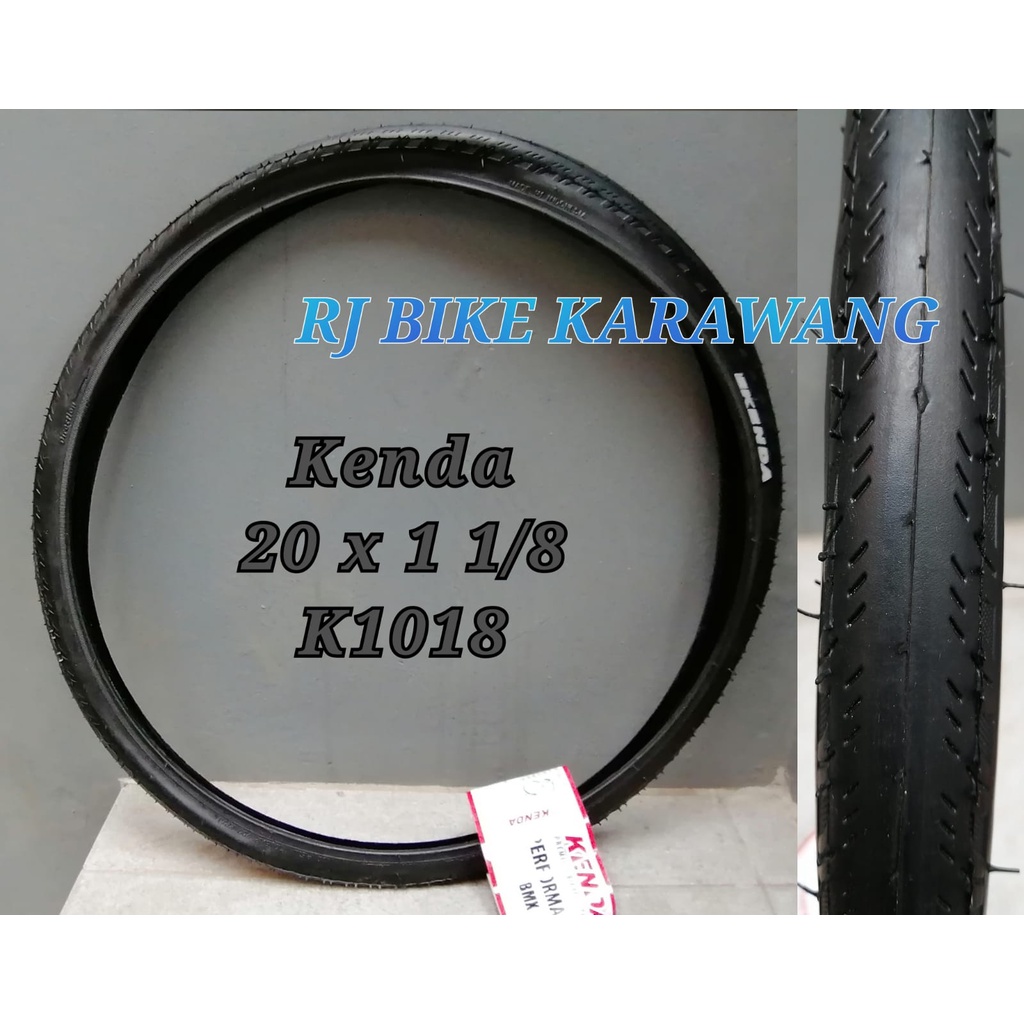 BAN LUAR KENDA 20 X 1 1/8 K1018 HITAM HALUS