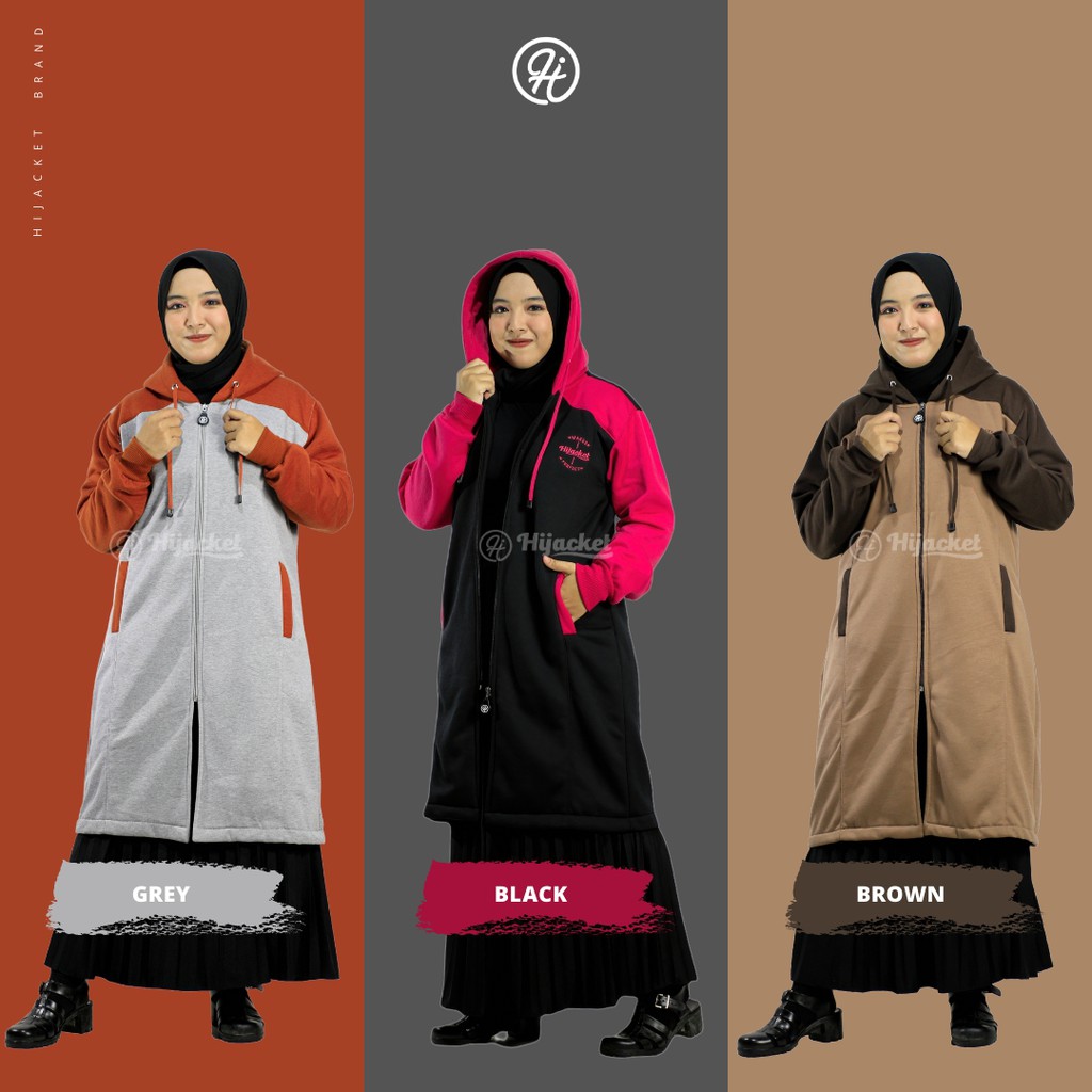 Beli 1 Bundling 3✅ Hijacket ALICIA Original Jacket Hijaber Jaket Wanita Muslimah Azmi Hijab