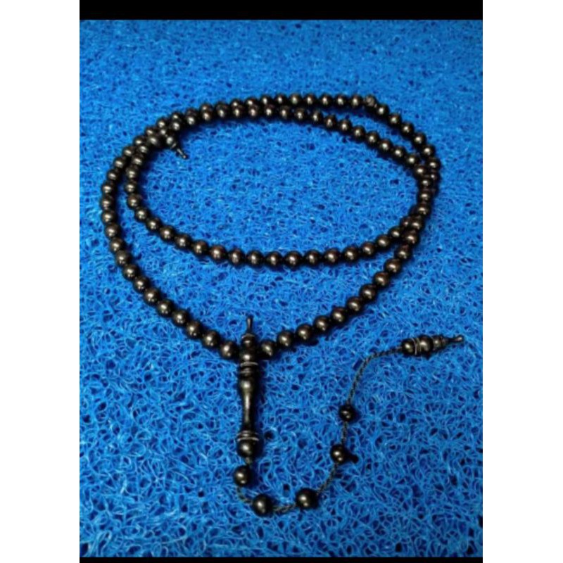 TASBIH KAYU GALIH KELOR HITAM BERTUAH TASBIH MUSLIM 99