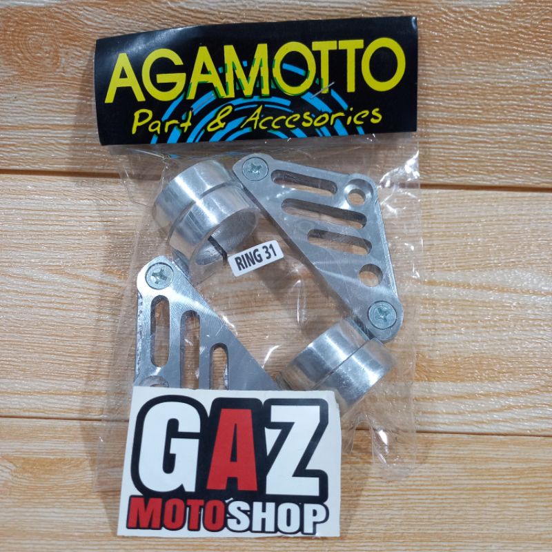 Bracket lampu pesek Uk 31 cincin braket kupingan CB GL Tiger Megapro RX King