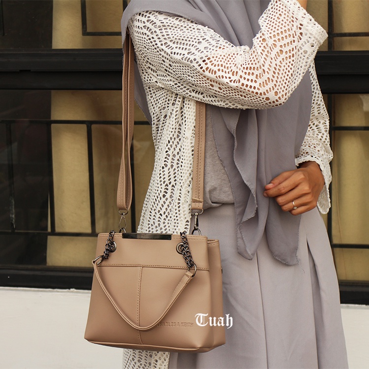 TUAH SLIMBAGS ( NEW ) SL CKA 2 Ruang Plat BeheL Black NekeL High quality / CKA -39 / Tas Selempang Wanita Terbaru Kekinian &amp; Terlaris / Tas Jinjing Wanita/ Tas Pesta / Tas kantor/ Tas Ibu Ibu