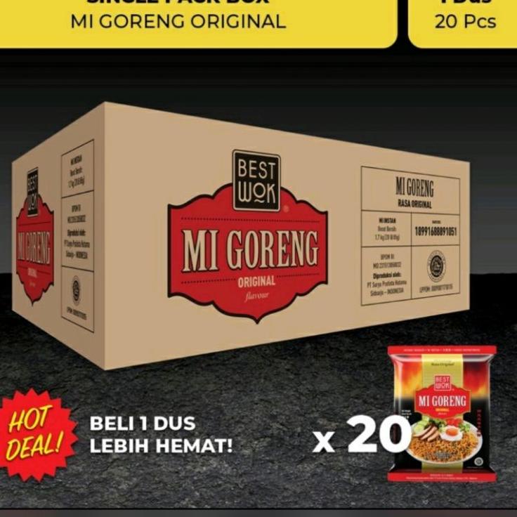 

Grosir Terpopuler MIE VIRAL BEST WOK MI GORENG 1 DUS isi 20pcs BISA MIX (dicampur)