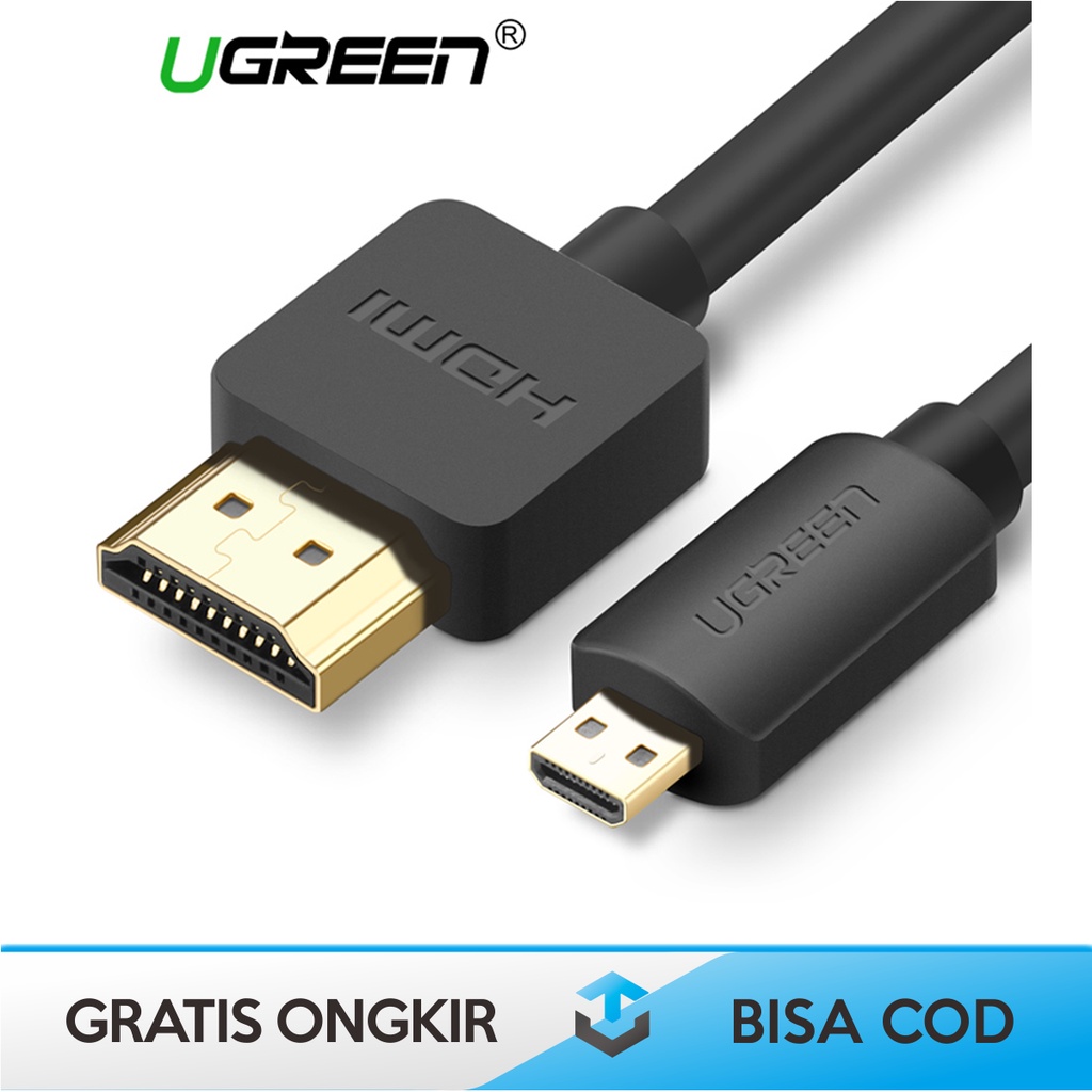 CONVERTER KABEL MICRO HDMI TO HDMI MALE UGREEN SUPPORT GO PRO CAMERA