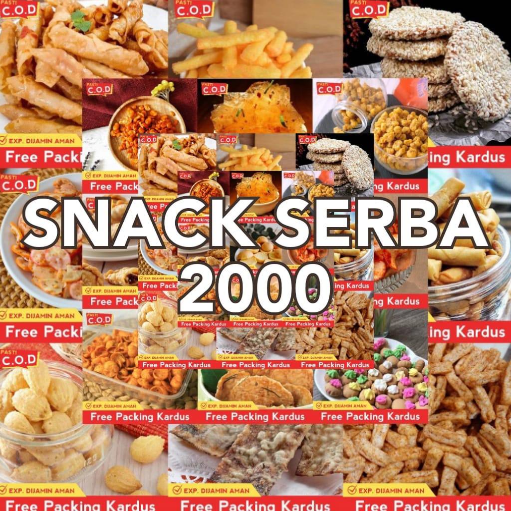 

Snack serba 2000 cemilan kiloan jajanan viral serba pedas manis gurih asin terlaris