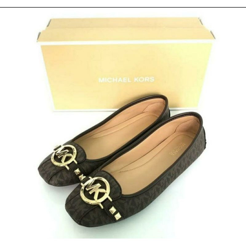 Sepatu Michael Kors MK Fulton signature brown