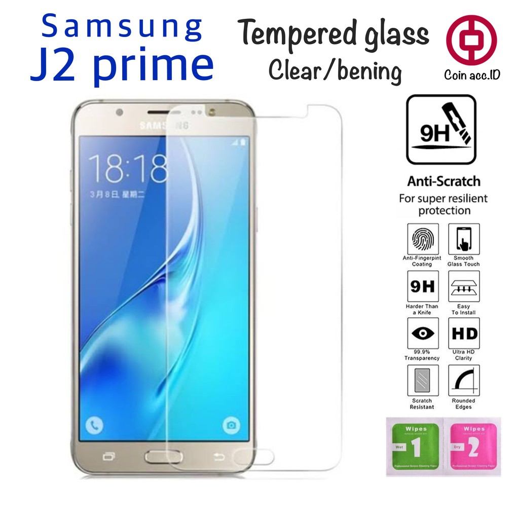 Tempered Glass SAMSUNG J2 PRIME - anti gores kaca bening 9H