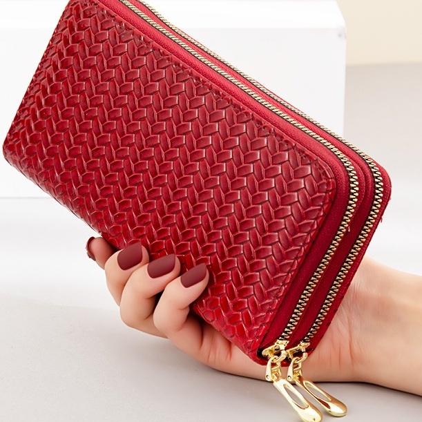 (HARGA SPESIAL) DOMPET PANJANG WANITA PREMIUM 2 RESLETING PESTA KULIT LEGIA FASHION BRANDED IMPORT S