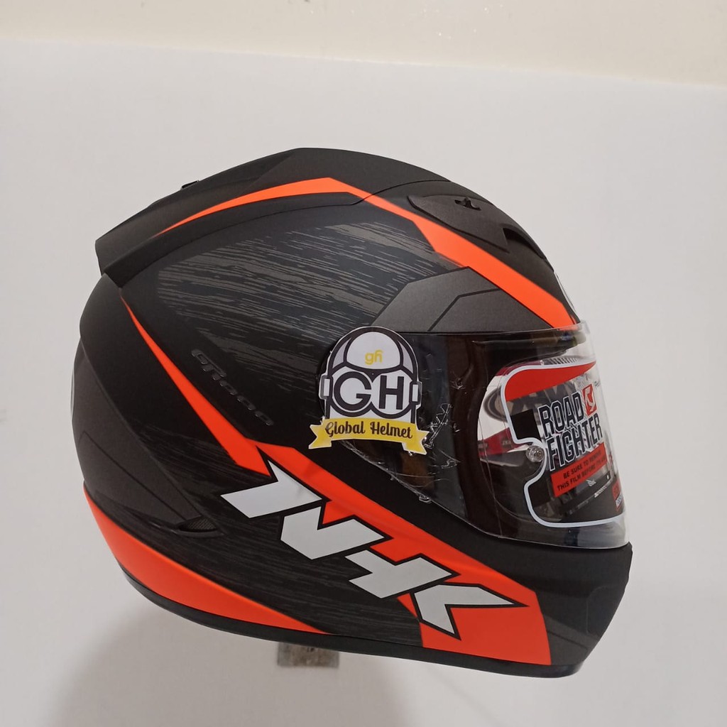 HELM NHK GP1000 AXION FULL FACE MOTIF AXION NHK GP1K BLACK DOFF ORANGE